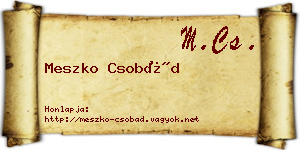Meszko Csobád névjegykártya